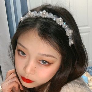 Novo estilo coreano com pérolas de imitação branca headbands para acessórios de cabelo de noiva headwear mulheres festa de casamento jóias