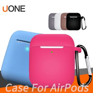 For Earbuds 1 2 Generation Case Earphone Case Pouch Protective Colorful Slim Silicone Cover Shockproof With Hook