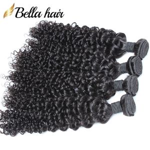 Mongolian Hair Bundles Curly Weave Hair Weaves 3pcs 100% Virgin Human Hair Extensions Wefts 8"-30"Natural Color Bellahair