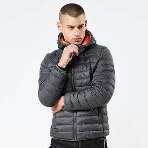 Down Coat Herumn Winter neue lässige Kapuzejacken Herren Windbreaker Einfacher leichtes leichte Warme Parkas -Mäntel Outwear Kleidung