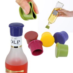 Kreativ silikonvin flaska stoppare hålla vin färsk smaksatt ölflaska keps champagne stoppare täcker dryck stängningar bar köksredskap