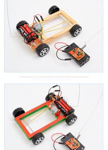 New remote control 4x4 primary science and technology small diy creative small invention assembling model materials wholesale