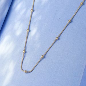 Wholesale-neckalces plated 18K Gold Snake chain Clavicle Necklace Women men Short SimpleTemperament unisex jewelry neckalce Valentine's Day