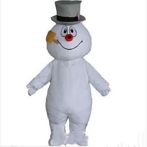 2019 Fabriks Hot Frosty Snowman Mascot Kostym Walking Vuxen Tecknad Kläder Gratis frakt