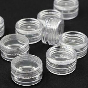 500pcs / lot transporte rápido Atacado 5G 5ml Nail Art Glitter Pó Poeira Caso vazio Jar Box Limpar Pots Bottle Container