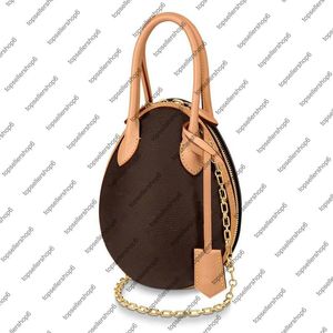 M44587 Designer Kvinnor Egg Handväska väska Purse Canvas Travel Original läder Crossboby Shoulder Strap Dinosaur Comestic Carrier Purse