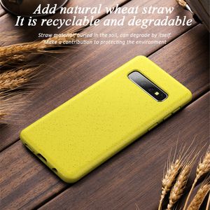 Natural Wheat Straw Soft Protective Biodegradable Phone Cases For Samsung Galaxy S10 Note 10 Plus Lite