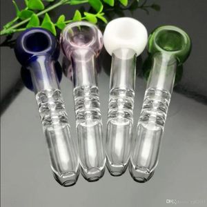 Color three layer partition glass pipe Glass Bbong Wwater Pipe Titanium nail grinder, Glass Bubblers For Smoking Pipe Mix Colors