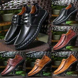 Najnowszy Skórzany Luksusowy Projektant Marka Mężczyzna Casual Shoes Lace-up lub Slip-on Men's Suit Suign Sukienka Buty Zapatos Drivers Loafers S