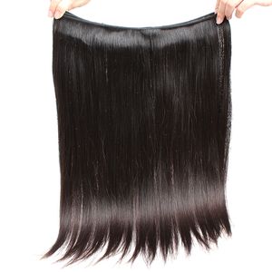 Bella Hair®Indian Obehandlat Virgin Naturlig Färg Mänskligt Hår Vävar Double Weft Silky Rak 2 Bundlar