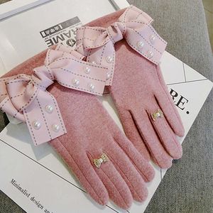 Cashmere Thick Soft Touch Screen Gloves Women Warm Winter Mittens Ladies Casual Office