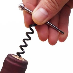 Mini Stainless Steel Corkscrew Professional Portable Outdoor Wine Opener With Keychain Camping Picnic Kitchen Tool JK2003