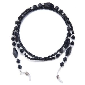 Sports Black Beaded Sunglasses Strap Eyewear Glasses Cord Chains String Holder Necklace For Men Women Fashion Accessories