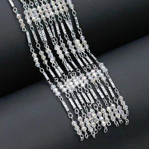 Fashion- Bracelet Silver Plated Chain Jewelry Link Crystal Bracelets Chain Bracelets Bangles