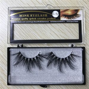 25mm long D mink hair false eyelashes to make eyelash lengthening version by hand with box style