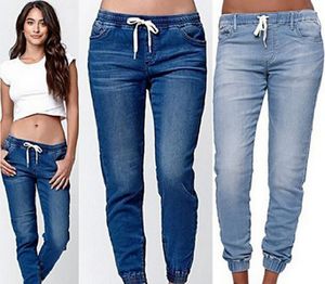 Sommar nya kvinnor jeans denim byxor mode sexig svart blå byxor designer jeans plus storlek s-5xl