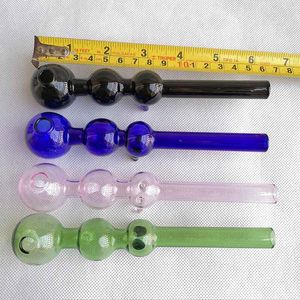 Wholesale colored balls for sale - Group buy Gourd Colored glass Oil burner Pipe Smoking Accessories With Ball Dot Feet cm length For Hookahs Bongs Rigs