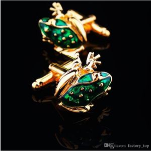 2023 New Style Gold Silver Frog Animal Fashion Men Jewrlry CuffLinks 남성 커프