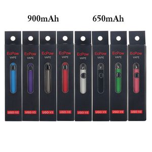 MOQ 20Pcs UGO-V3 III Vape Battery 510 Thread Vapes Pen Batteries Rechargeable E-Cigarettes 900mah 650mah Adjustable Voltage Vaporizer Pens with USB Charger