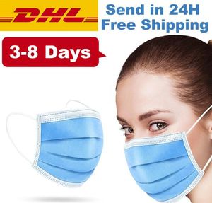 Schnelle Schiffseinweg-Gesichtsmaske 3 Schicht Ohrschleif Staubmasken Abdeckung 3-lag nicht gewebter mittlerer Größe für Frauen und Männer