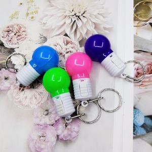 Factory hot LED colorful Led luminous flashing bubble keychain creative toys small gift activities give pendant novelty jewelry