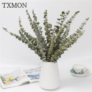 Ramo único de eucalipto seco natural simulação de flores seca Bouquet Home Room Living Wedding Literary Decoration Gift Flowers