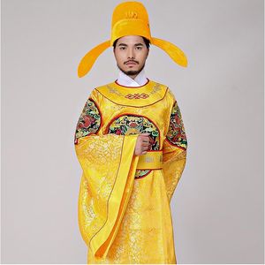 TV Odtwórz cesarz Kostium Hanfu Mężczyzna Stage Nosić Starożytna Królewska Suknia Haftowana Dragon Robe Carnival Fancy Cosplay Odzież