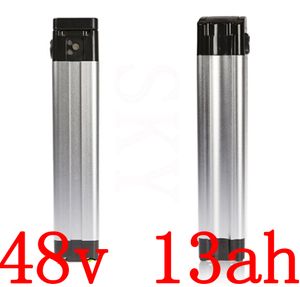 48V Batteri 48V 13AH Lithium Pack Electric Cykel Fit 500W 750W 1000W EBIKE MOTOR med 2A laddare