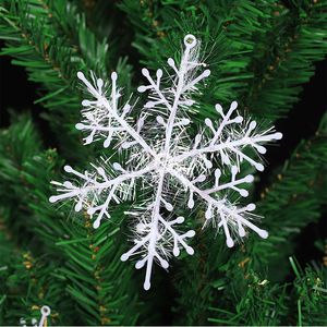 3 sztuk / partia Boże Narodzenie Decoration Snowflake Choinki Ornament Plastikowy płatek śniegu Sztuczne płatki śniegu Dekoracje Party Dostawy DBC VT0538