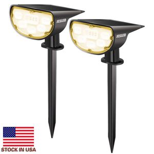 Estoque em luzes de via solar dos EUA com Spike 14Leds Walkway Spotlight Small Light Lut Light Light Light Light para pátio de pátio do gramado