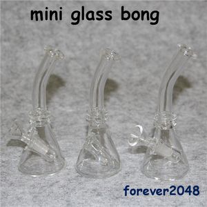 Högkvalitativa glasvattenrör Mini Glas Bongs Rig Bongs med 10mm Joint Water Bong Glass Blunt