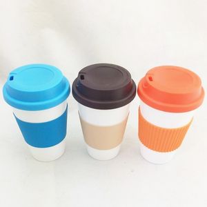 12oz Plast Kaffekopp Pint Cup med lock Party Supplies Portable Water Tumbler Travel Mug Bilmuggar