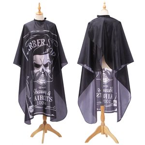 New Haircut Hairdressing Barber Cloth Skull Pattern Apron Polyester Cape Hair Styling Design Supplies Salon Barber Gown