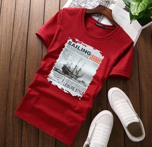 t-shirt da uomo firmata 2019 Summer Simple Street wear Moda uomo T-shirt in cotone T-shirt da uomo casual tinta unita plus size 5XL