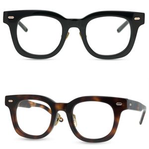 Ontwerper Mannen Optische Bril Merk Brillen Frames Vrouwen Dikke Spektakel Frames Acetaat Frame Pure Titanium Neus Pad Myopia Eyewear Hoogwaardige Brillen