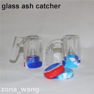 Hopahs Glass Ashcatchers 14mm Ash Catcher Bubblers Catchers Ashcatcher med 5 ml vaxbehållare