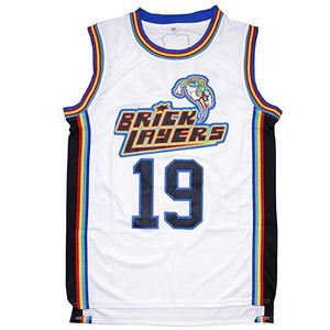 Fartyg från oss Aaliyah # 19 Bricklayers basket Jersey 1996 MTV Rock N Jock Movie Män Alla Stitched S-3XL Hög kvalitet