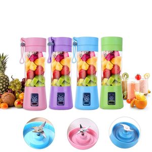 6 Blades Portable USB Electric Smart tools Home Fruit Juicer Vegetable Juice Maker Blender Rechargeable Cup With Charging Cable