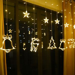 クリスマスツリーの装飾エルクベルの弦照明LEDパーティーの飾りのための家のぶら下がりガーランドクリスマスギフト3.5 * 1m