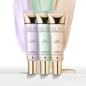 O.TWO.O 25ml Primer per il trucco Illumina anche il tono della pelle Concealer Pori invisibili Idratante Olio di lunga durata Controllo Make Up Base 120 pz / lotto