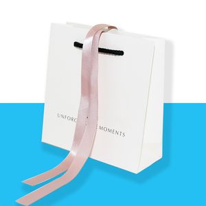 Großhandel Hochwertige Original-Schmuckhandtaschen Geschenktüte für Pandora-Armband Schmuck Papiertüten Unvergessliche Momente