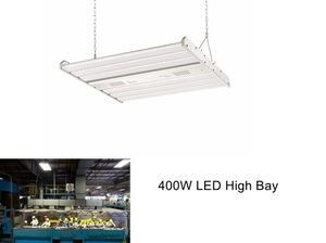 5FT Linjär LED High Bay Light, LED Shop Light Fixture 400W 48000LM 5000K [1200W fluorescerande ekv.] Inomhus kommersiell lagerområde Ljus