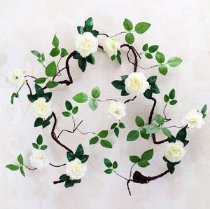 New Style 1,8 Artificial Peony Flower Vine Para Casamento Decoração flores artificiais espuma peônia vinha rattan peônia seda