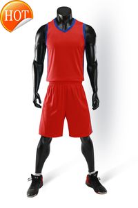 2019 الجديدة والبلوزات كرة السلة فارغة طبع الشعار الرجال حجم S-XXL رخيصة الثمن الشحن السريع نوعية جيدة A006 RED الزرقاء RB002AA1