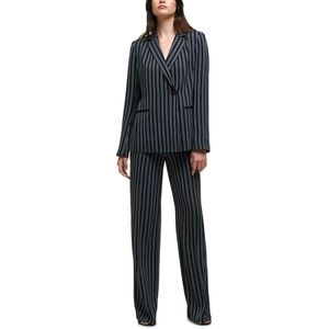 Formal Stripe Women's Pant Suits Slim Fit One Button Ladies Office Evening Work Wear Tuxedos 2 Pieces (Jacket+Pants)