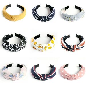 New striped knot hair hoop variety fashion female simple headbands wide cross hair accessories boutique hairpins