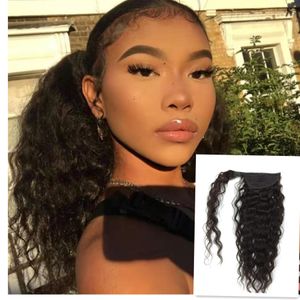 African girl deep curly pony tail brazilian hair 1pcs 140g 120g drawstring ponytail human hair updo bun fringe naturlal black