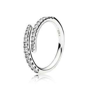 Новое поступление, роскошные дизайнерские украшения, CZ Diamond RING, оригинальная коробка для Pandora, стерлингового серебра 925 пробы, кольцо с падающей звездой