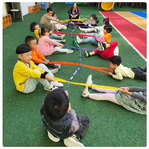 Fysisk intelligensutbildning Emotionell undervisningshj￤lpmedel Kindergarten utomhusaktivitet leksaker f￤rgglada centipede pull rep 6m/8m/10m