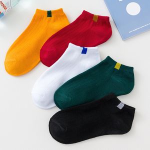 10 paar Neue Kawaii Nette Socken Frauen Rote Herz Muster Weiche Atmungsaktive Baumwolle Socken Knöchelhohe Lässige Bequeme Socken 2021